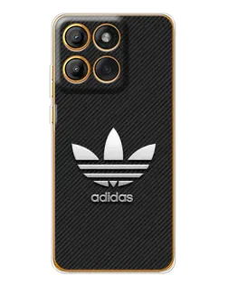Чехол для Motorola Edge 60 с картинкой «Adidas Карбоновая текстура»