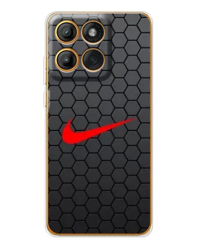 Чохол для Motorola Edge 60 з картинкою «Nike — карбонова сітка»