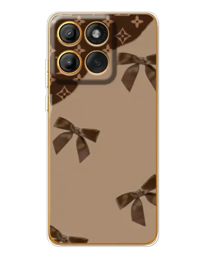 Чохол для Motorola Edge 60 з картинкою «LV — кавовий атлас»