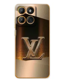 Чохол для Motorola Edge 60 з картинкою «LV — золоте сяйво»