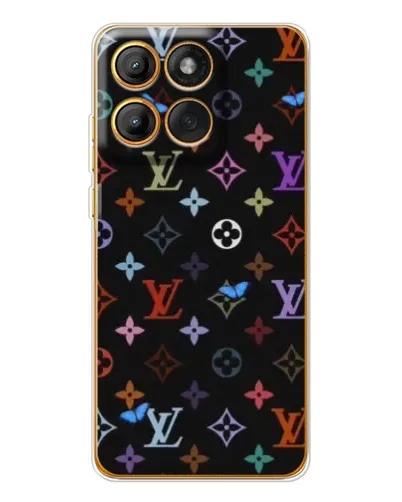 Чохол для Motorola Edge 60 з картинкою «Кольорова монограма LV»