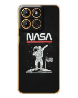 Чохол для Motorola Edge 60 з картинкою «NASA — крокуємо по Місяцю» Чохол для Motorola Edge 60 з картинкою «NASA — крокуємо по Місяцю»