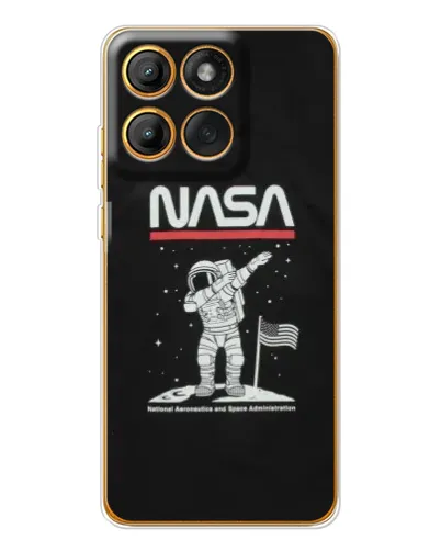 Чохол для Motorola Edge 60 з картинкою «NASA — крокуємо по Місяцю» Чохол для Motorola Edge 60 з картинкою «NASA — крокуємо по Місяцю»
