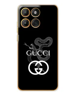 Чохол для Motorola Edge 60 з картинкою «Gucci — срібна змія»