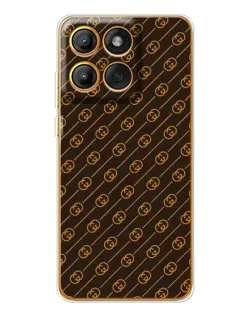 Чохол для Motorola Edge 60 з картинкою «Gucci — золоті діагоналі»