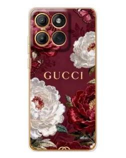 Чохол для Motorola Edge 60 з картинкою «Gucci — бордові троянди»