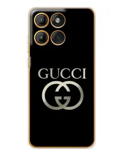 Чохол для Motorola Edge 60 з картинкою «Gucci — золото на чорному»