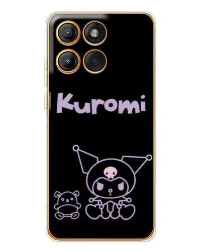 Чохол для Motorola Edge 60 з картинкою «Kuromi — чорний мінімалізм»