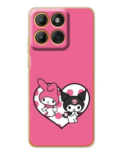 Чохол для Motorola Edge 60 з картинкою «Kuromi та My Melody»