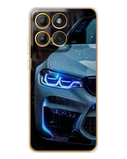Чехол для Motorola Edge 60 с картинкой «Взгляд BMW с синими фарами»