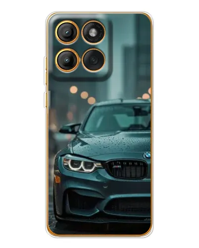 Чехол для Motorola Edge 60 с картинкой «BMW в огнях города»