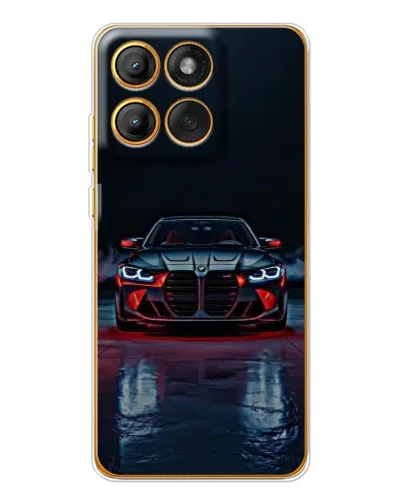 Чехол для Motorola Edge 60 с картинкой «BMW на мокрой дороге»
