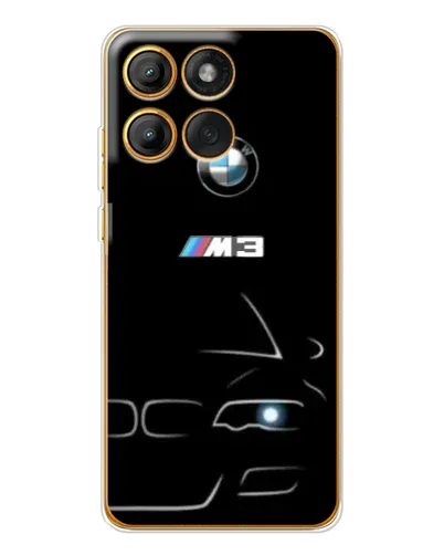 Чехол для Motorola Edge 60 с картинкой «Минималистичный принт BMW M3»