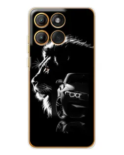 Чехол для Motorola Edge 60 с картинкой «BMW и лев»
