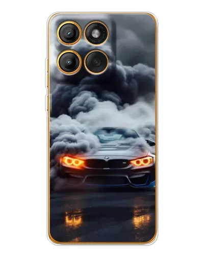 Чехол для Motorola Edge 60 с картинкой «BMW в дыму»