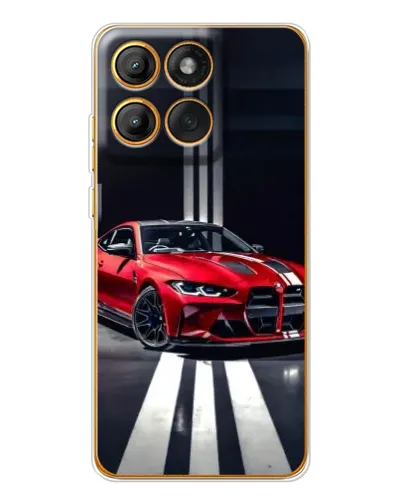 Чехол для Motorola Edge 60 с картинкой «Красная BMW на дороге»