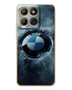 Чехол для Motorola Edge 60 с картинкой «Логотип BMW — лед»