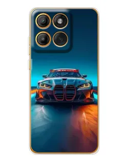 Чехол для Motorola Edge 60 с картинкой «BMW — огни неона»