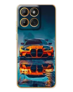 Чехол для Motorola Edge 60 с картинкой «BMW — золотая эмблема»