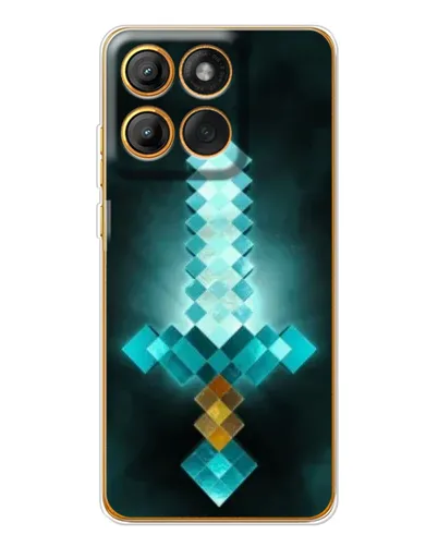 Чехол для Motorola Edge 60 с картинкой «Алмазный меч неон» Чехол для Motorola Edge 60 с картинкой «Алмазный меч неон»