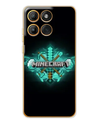Чехол для Motorola Edge 60 с картинкой «Minecraft Diamond лого» Чехол для Motorola Edge 60 с картинкой «Minecraft Diamond лого»