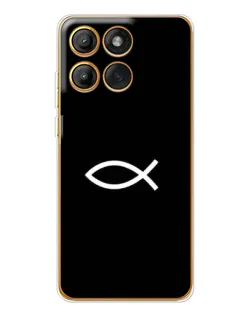 Чехол для Motorola Edge 60 с картинкой «Символ рыбы Jesus» Чехол для Motorola Edge 60 с картинкой «Символ рыбы Jesus»
