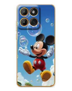 Чехол для Motorola Edge 60 с картинкой «Mickey и мыльные пузыри»