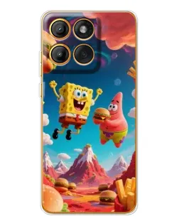 Чехол для Motorola Edge 60 с картинкой «Космический фастфуд»