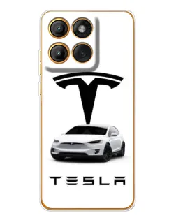 Чохол для Motorola Edge 60 з картинкою «Tesla White Style»