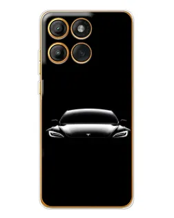 Чохол для Motorola Edge 60 з картинкою «Фари Tesla Night»