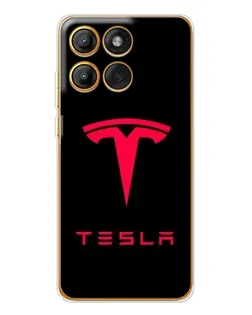 Чохол для Motorola Edge 60 з картинкою «Tesla Red Logo»