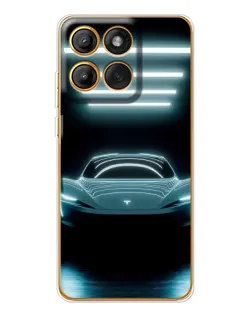 Чохол для Motorola Edge 60 з картинкою «Tesla в неоні»