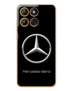 Чехол для Motorola Edge 60 с картинкой «Mercedes Silver Logo»