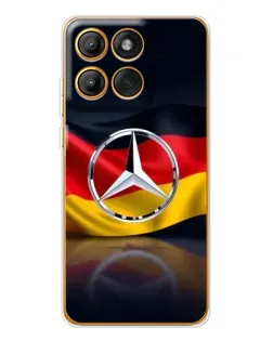 Чехол для Motorola Edge 60 с картинкой «Mercedes — флаг Германии»