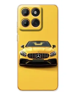 Чехол для Motorola Edge 60 с картинкой «Желтый Mercedes GT»
