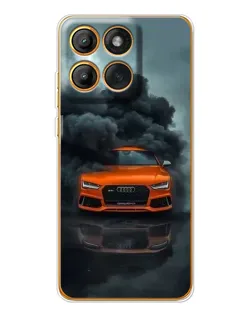 Чехол для Motorola Edge 60 с картинкой «Audi в облаках дыма»