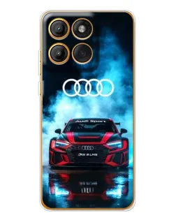 Чехол для Motorola Edge 60 с картинкой «Audi Sport — неон»