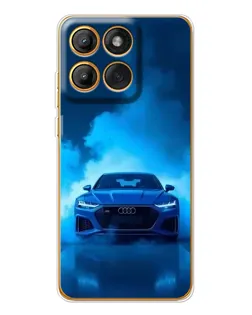 Чехол для Motorola Edge 60 с картинкой «Audi — голубая энергия»