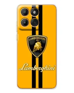 Чехол для Motorola Edge 60 с картинкой «Lamborghini Stripe желтый»