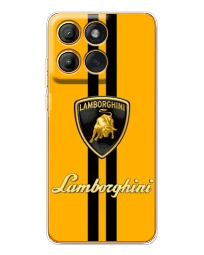 Чехол для Motorola Edge 60 с картинкой «Lamborghini Stripe желтый»