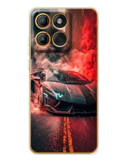 Чехол для Motorola Edge 60 с картинкой «Lamborghini красный дым»