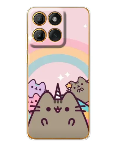 Чехол для Motorola Edge 60 с картинкой «Единорог Pusheen»