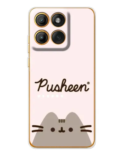 Чехол для Motorola Edge 60 с картинкой «Pusheen логотип»
