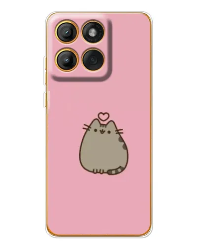 Чехол для Motorola Edge 60 с картинкой «Pusheen сердце»