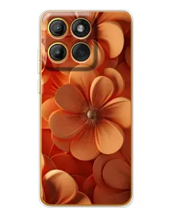 Чохол для Motorola Edge 60 з картинкою «Помаранчева макро квітка»