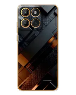Чехол для Motorola Edge 60 с картинкой «Черные геометрические блоки»