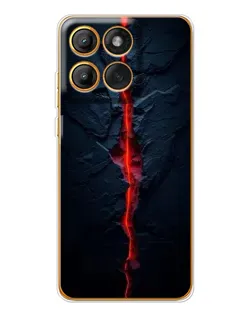 Чехол для Motorola Edge 60 с картинкой «Kрасная лавовая трещина»