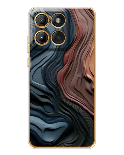 Чехол для Motorola Edge 60 с картинкой «Цветные волны каньона»