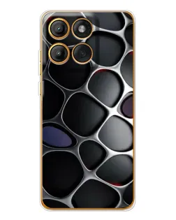 Чехол для Motorola Edge 60 с картинкой «Объемная темная решетка»