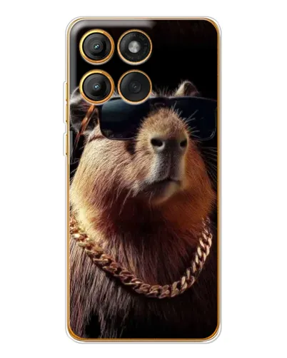 Чохол для Motorola Edge 60 з картинкою «Капібара золотий ланцюг»